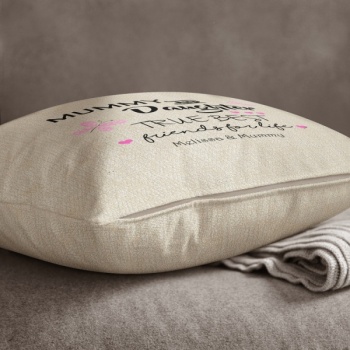 Luxury Personalised Cushion - Inner Pad Included - True Best Friends Mummy